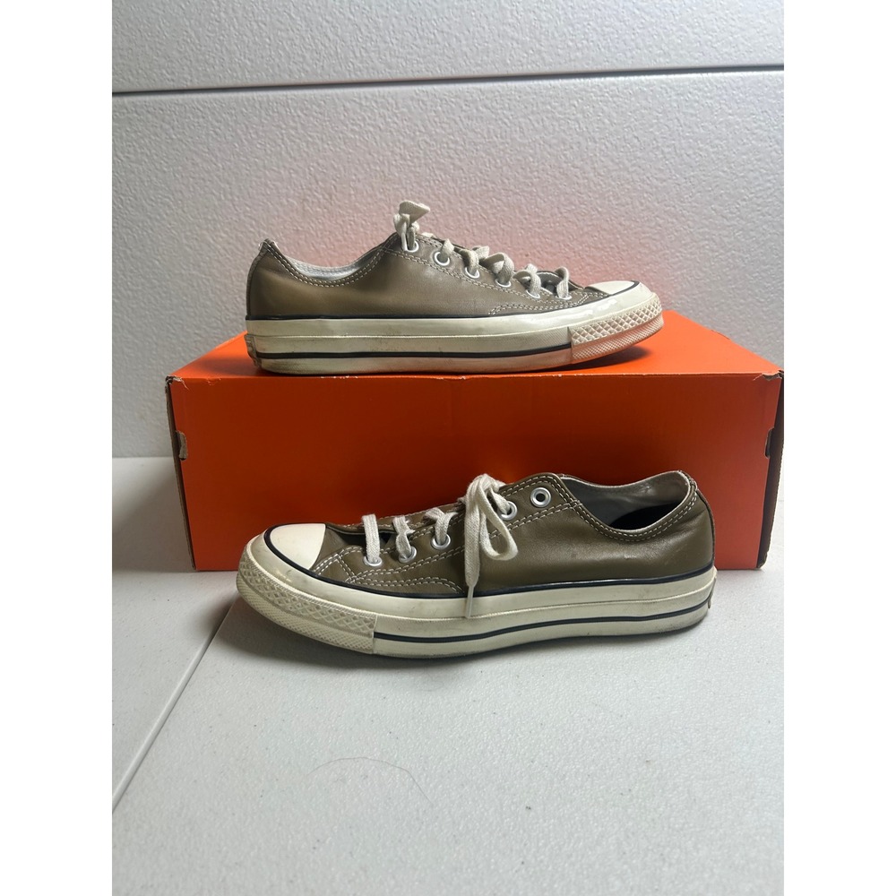 Converse Chuck 70 Ox Dark Moss Leather Size 7 #3191